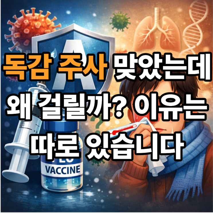   A형 독감 예방접종 효과, 맞아도 걸리는 이유