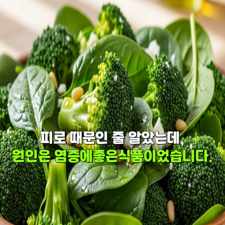  피로 때문인 줄 알았는데, 원인은 염증에좋은식품이었습니다.