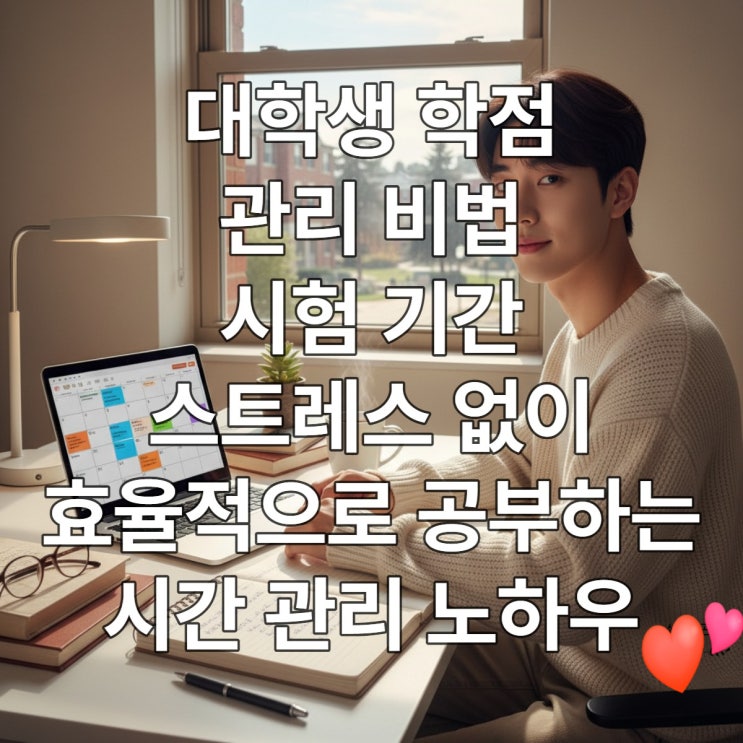  대학생 학점 관리 비법: 시험 기간 스트레스 없이 효율적으로 공부하는 시간 관리 노하우