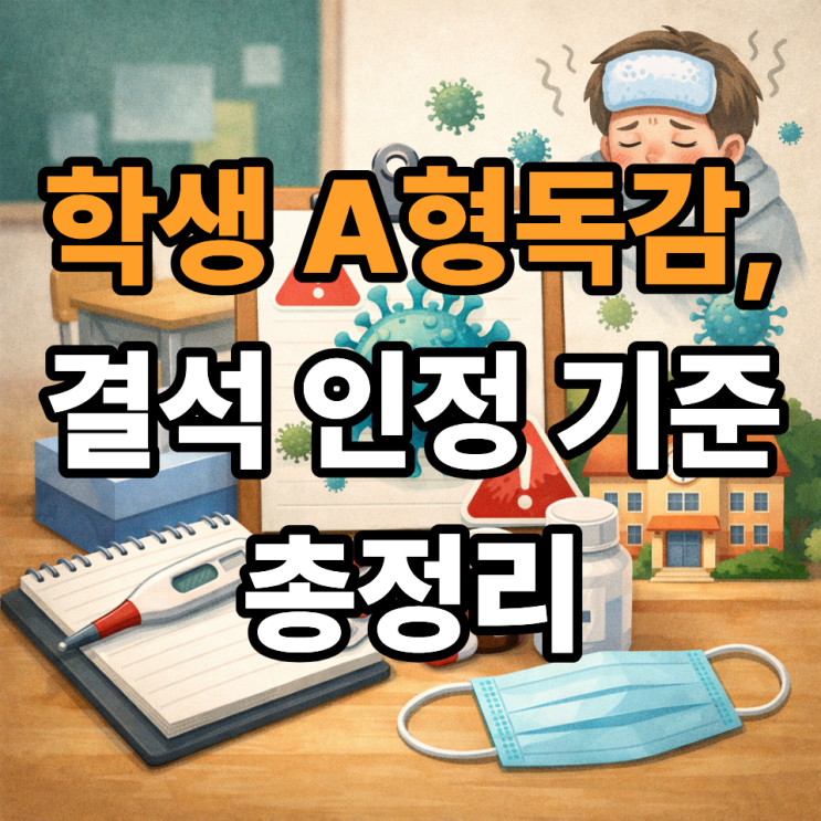  학생 A형독감 결석 처리 기준 정리｜출결 인정받는 방법 한눈에 