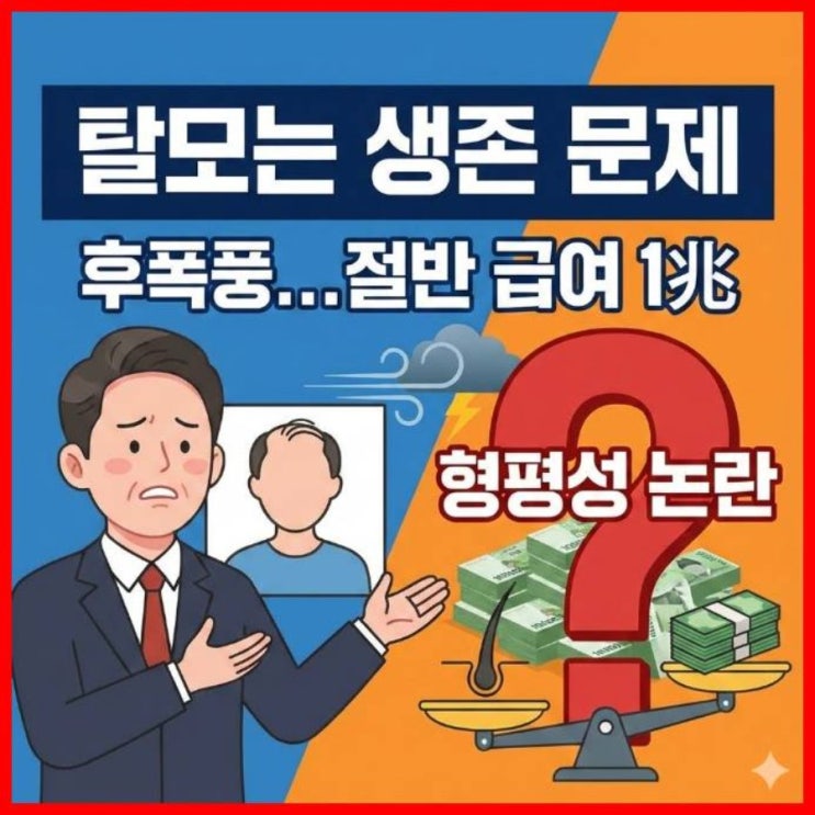  탈모 급여화 논쟁: 1조원 재정 부담과 형평성 논란