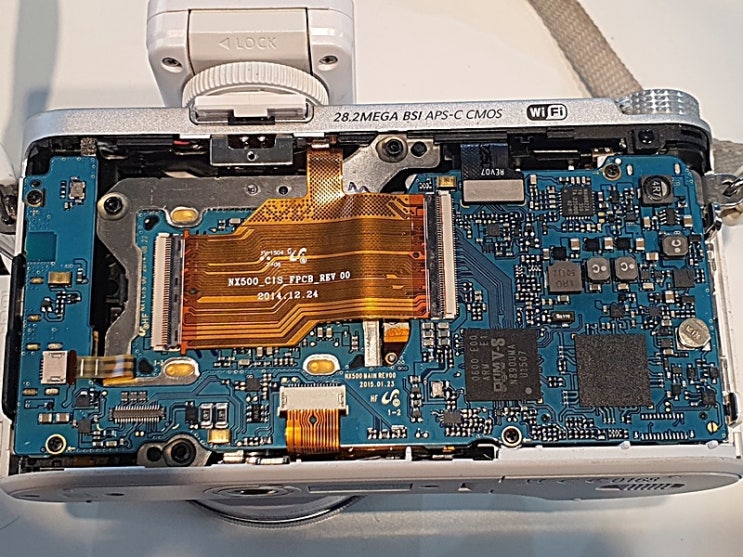  카메라 와이파이(WIFI)/블루투스 물리적기능제거전문, 삼성 NX500 작업