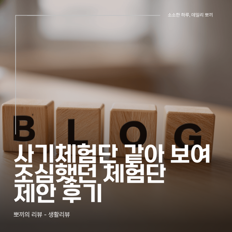  사기체험단 같아 보여 조심했던 체험단 제안 후기