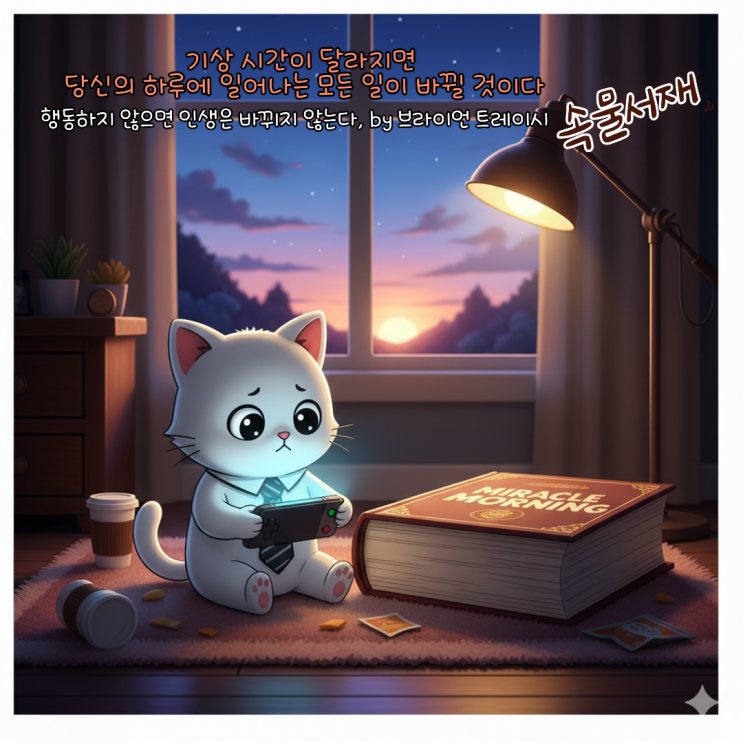  행동하지 않으면 인생은 바뀌지 않는다: 겜생을 위한 미라클 모닝. 발칙한 반론 no.2(by. 브라이언 트레이시)