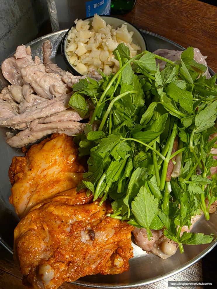  신선계 춘천숯불닭갈비 닭목살 안창살 막국수 잠실 고기집