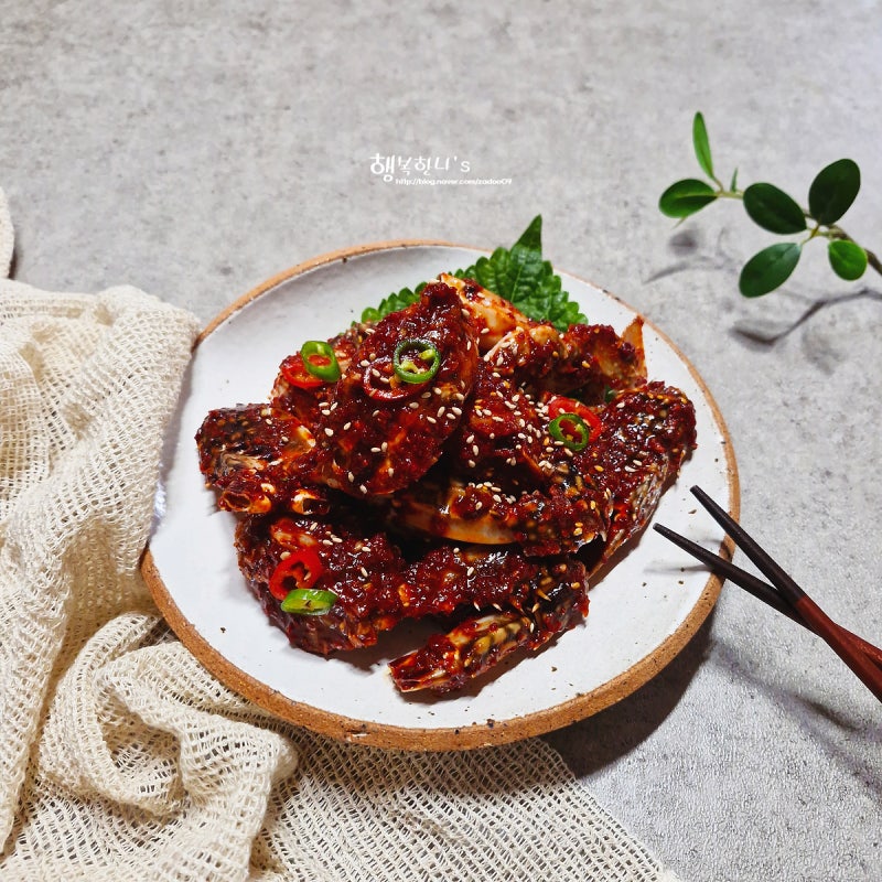 류수영 냉동 양념게장 만드는 법 꽃게무침 양념꽃게장 요리 레시피