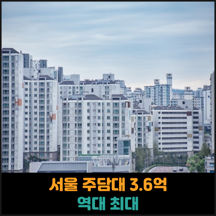  서울 주담대 3.6억 역대 최대