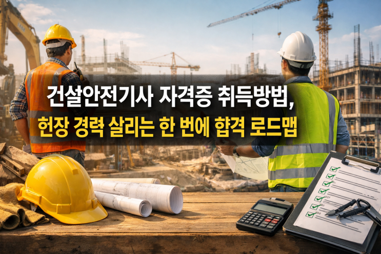  건설안전기사 자격증 취득방법, 현장 경력 살리는 한 번에 합격 로드맵