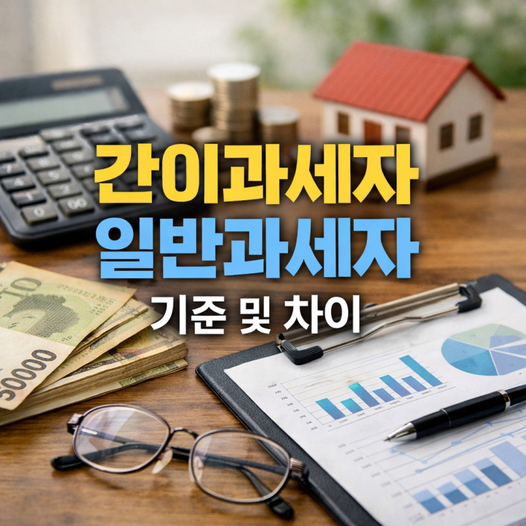  간이과세자 일반과세자 기준 및 차이 1억 400만 원의 비밀 (세금 혜택 부가세 비교)
