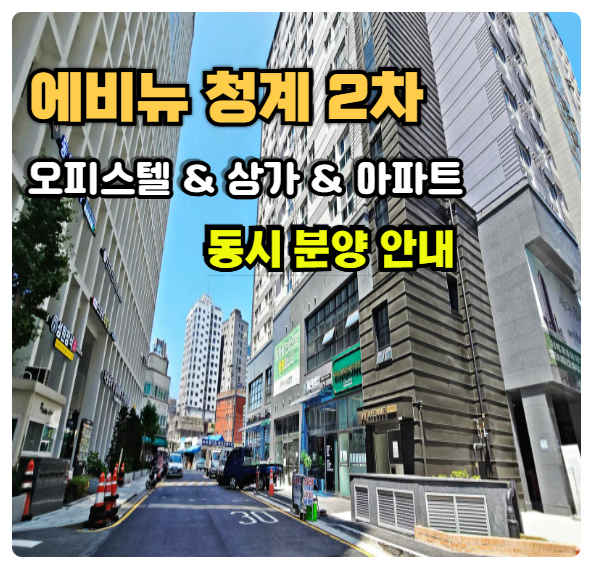 에비뉴 청계 2차 서울 종로 동대문 중구 성동구 오피스텔 아파트 상가 동시 분양 안내