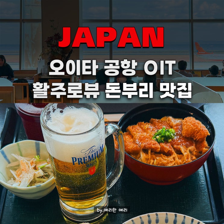  오이타공항 맛집 추천｜오이타항공권 여행 활주로뷰 오이타공항 가츠동 식당 나나세 なな瀬 & 공항 면세점