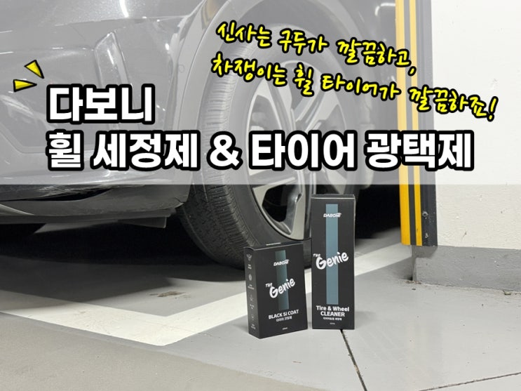  갈변제거 타이어 세차 용품 다보니 휠세정제 타이어광택제 솔직후기