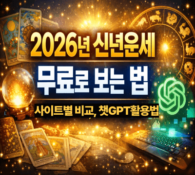  2026년 신년운세 무료로 보는 법: 사이트별 비교, 챗GPT 활용법 총정리