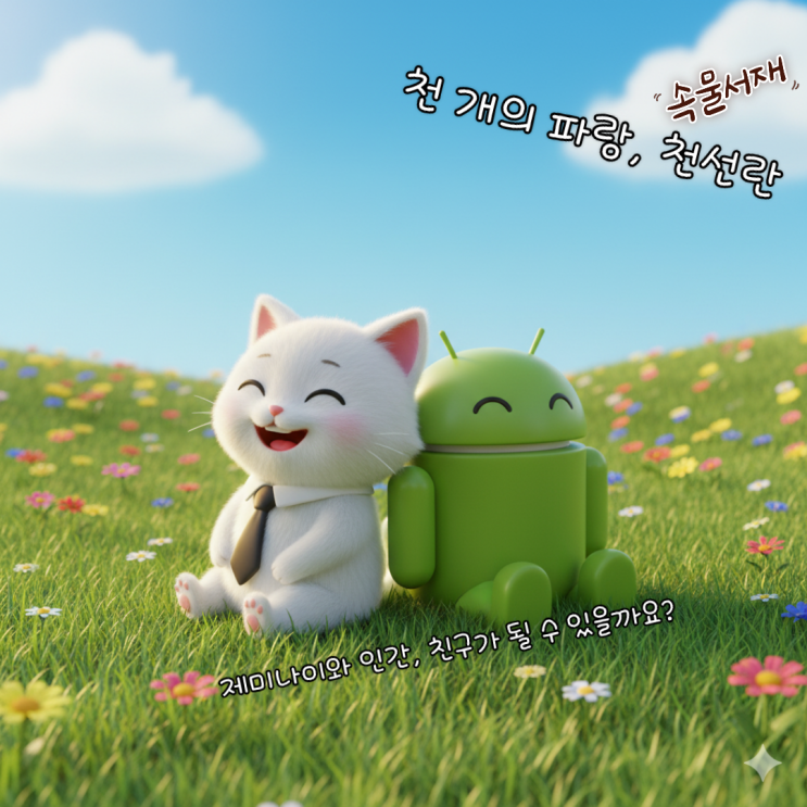  천개의 파랑(by천선란)이 던진 질문, 제미나이에게 우정을 느끼는 시대가 온다 - 우정도 돈으로 사나요?