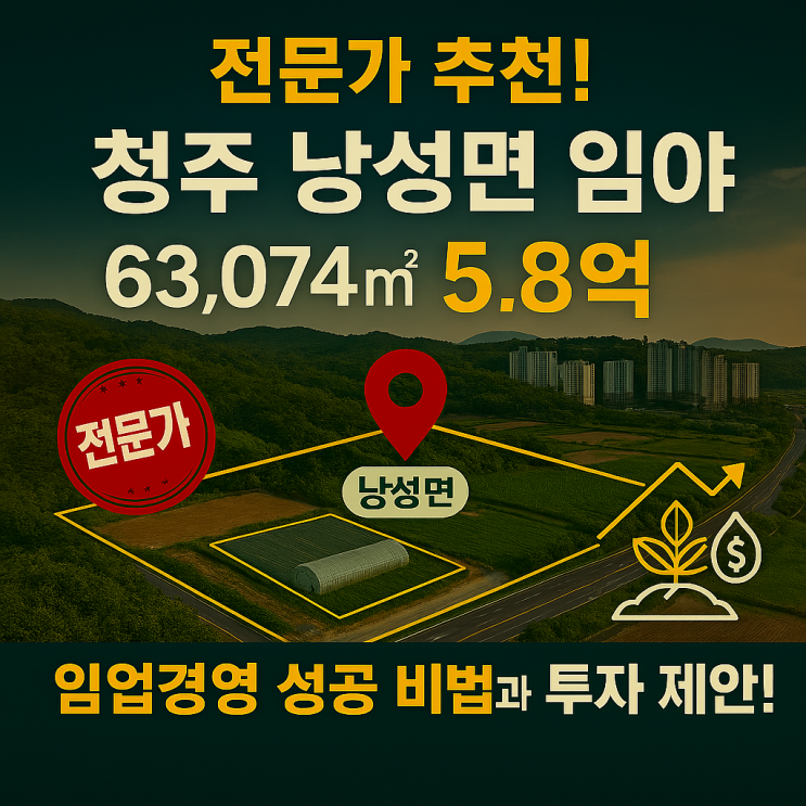   5.8억에 6만 임야?! 청주 낭성면 호정리, 임업경영 꿈을 위한 '초특급' 기회!