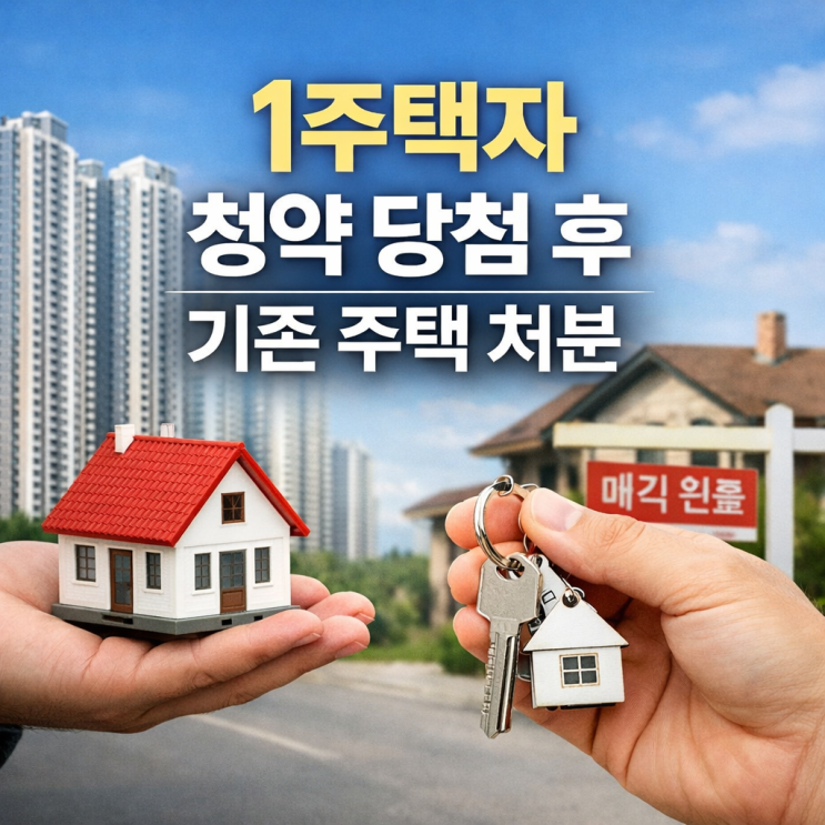  1주택자 청약 당첨 후 기존 주택 처분 서약 기간 및 불이익 (입주 가능 시기 2년)