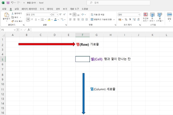 엑셀 행 열 구분 행열뜻 가로 세로 쉽게 구분하는 나만의 방법 : 네이버 블로그