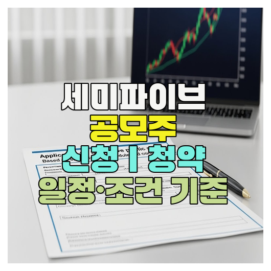  세미파이브 공모주 신청｜청약 일정·조건 기준
