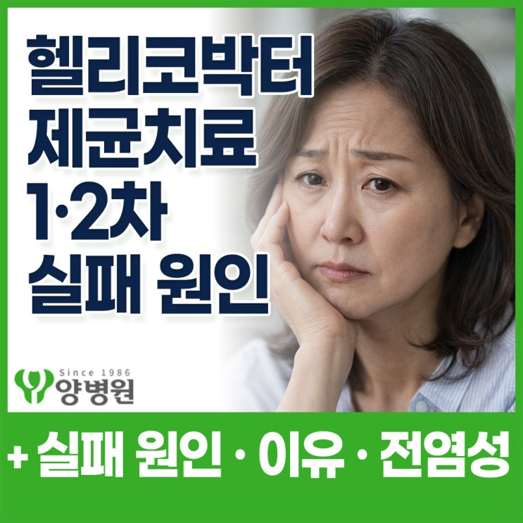  헬리코박터균 치료 1차·2차 제균치료 실패 원인과 이유 그리고 전염성까지 정리 - 길동역 검진센터