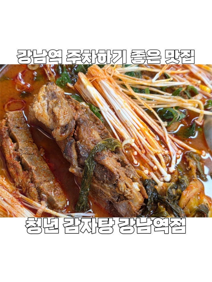  [서울] 강남 주차는 편하지만 맛은 아쉬웠던 '청년 감자탕 강남역점' 솔직 후기