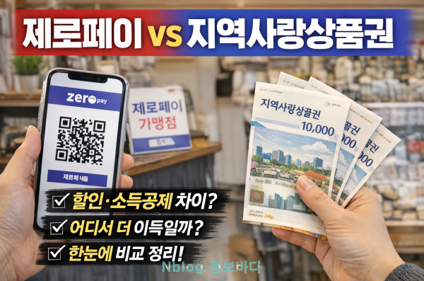 제로페이 지역사랑상품권 차이점｜할인·사용처·혜택 비교