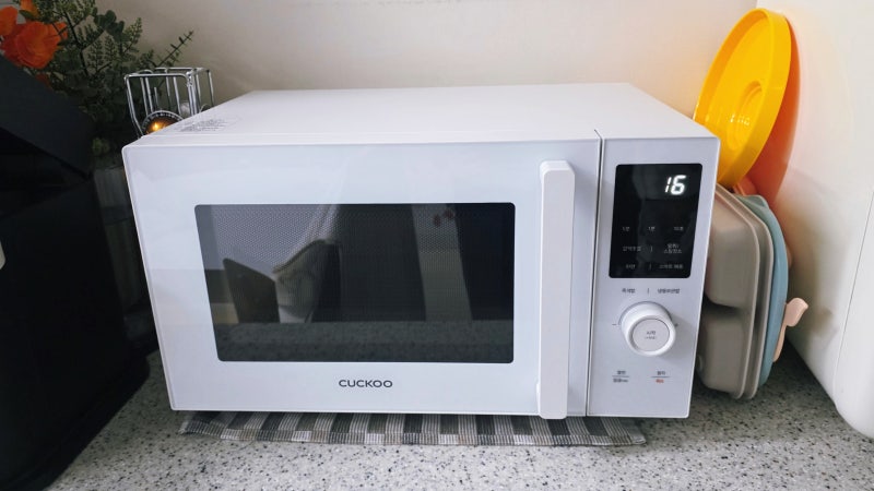 쿠쿠 전자레인지 무회전 플랫타입 25L 스팀청소 전자레인지 CMW-SF2510EW 구매 및 시간 설정 방법