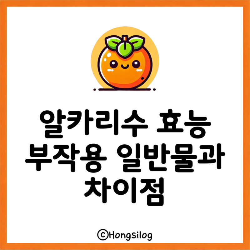 알카리수 효능과 부작용｜일반물과 차이점은 무엇일까?
