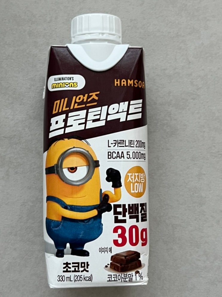  단백질 음료 추천 함소아 미니언즈 프로틴액트 초코맛(jmt 프로틴)