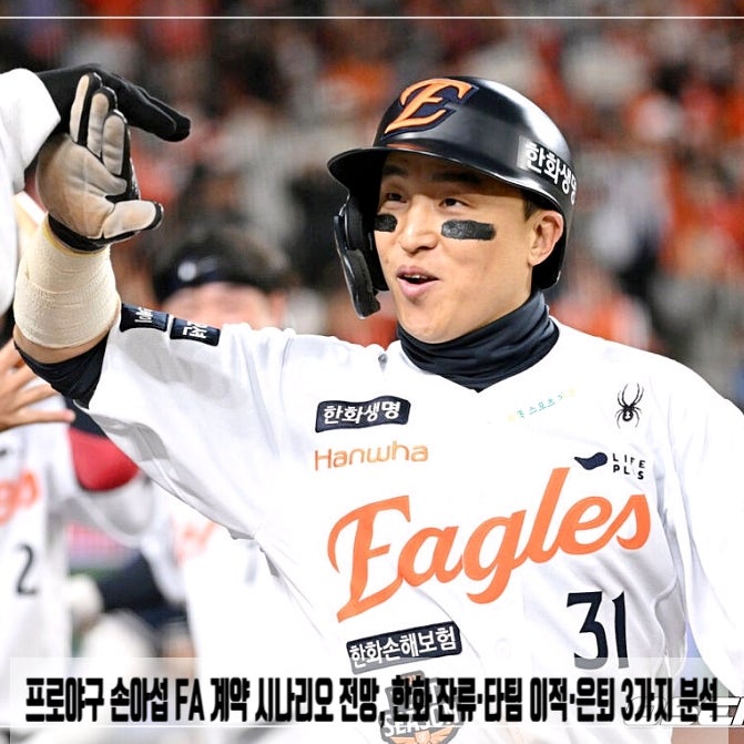  프로야구 손아섭 FA 계약 시나리오 전망, 한화 잔류·타팀 이적·은퇴 시나리오 3가지 분석