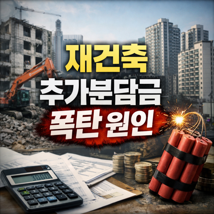  재건축 추가분담금 폭탄 원인 및 비례율 계산 5억 더 내라니? (공사비 인상)