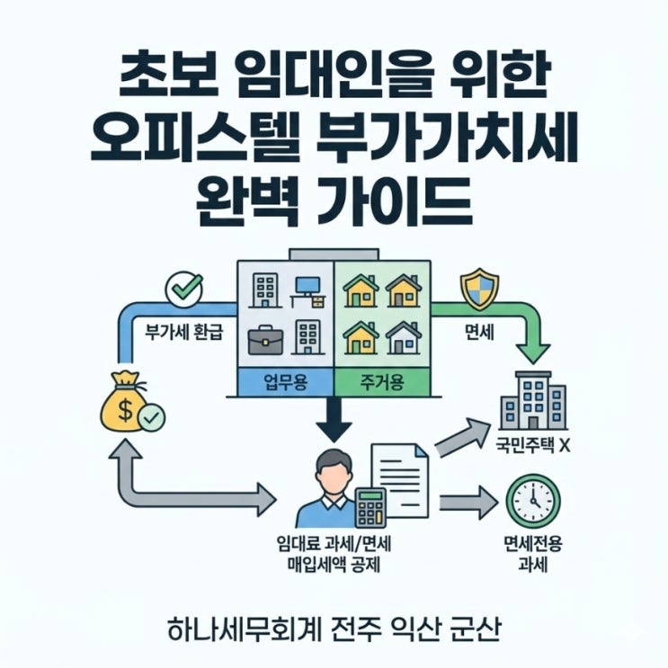  초보 임대인을 위한 오피스텔 부가가치세 완벽 해설: 군산세무사의 세금 가이드