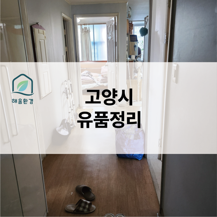  고양시 유품정리 현장: 복도식 아파트의 긴 동선을 사다리차로 극복한 완벽한 집정리