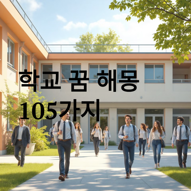 학교 꿈 해몽 105가지: 상황별 길몽, 흉몽 완벽 분석 (시험 꿈, 졸업 꿈, 지각하는 꿈, 친구 꿈 ....