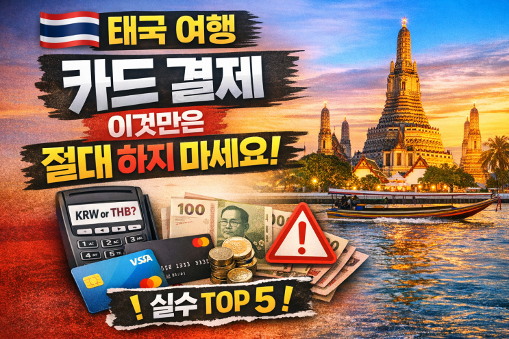   태국 카드 결제, 이것만은 절대 하지 마세요 (실수 TOP5)