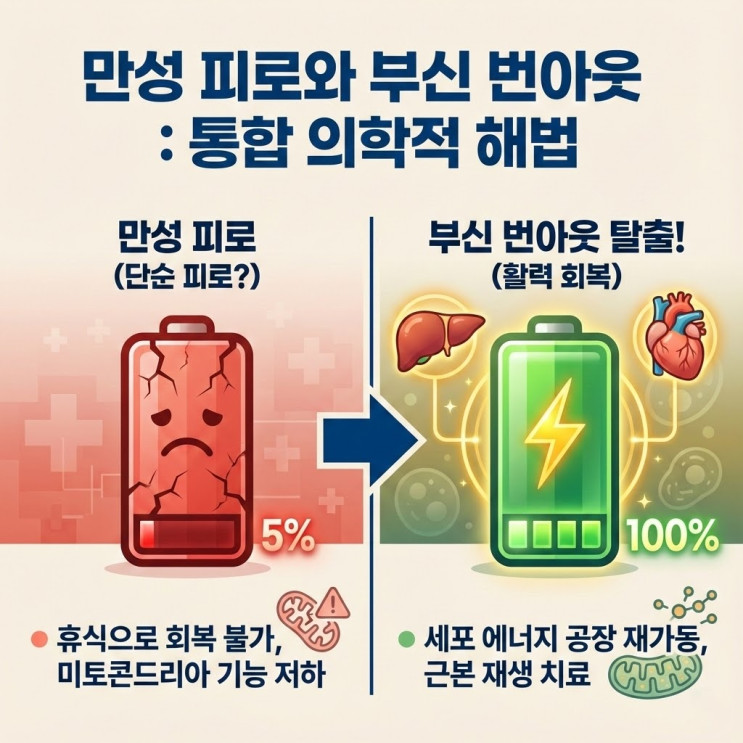  자도 자도 피곤한 당신, 단순 피로인가 '부신 번아웃'인가: 통합 의학적 해법