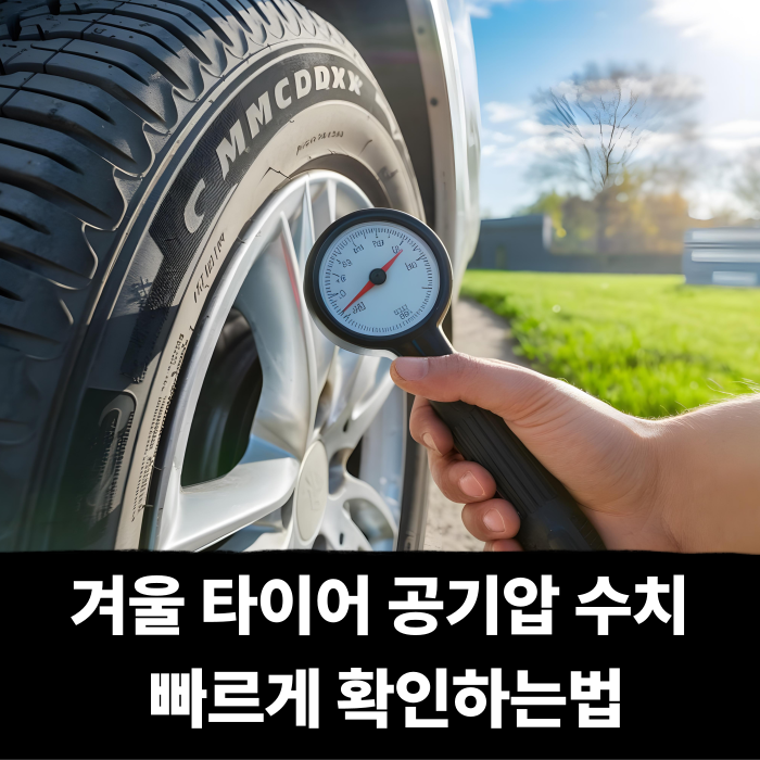  겨울 타이어 공기압 수치 빠르게 확인하는법