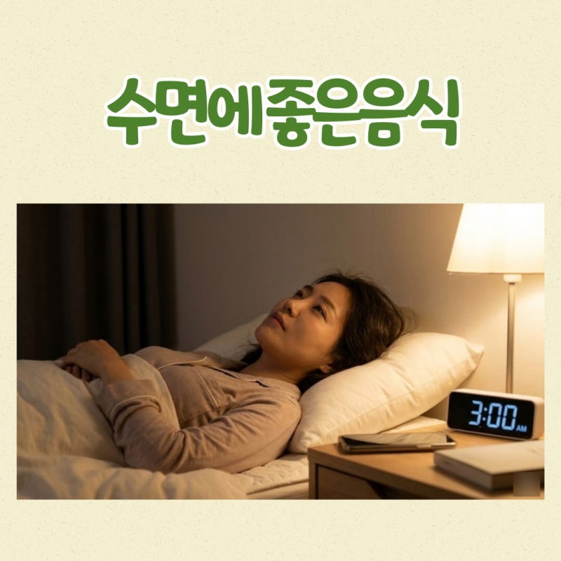 불면증 탈출 수면에 좋은 음식