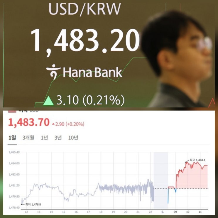 환율 조회 1484원 장중 돌파 전망 엔화 관련 분석