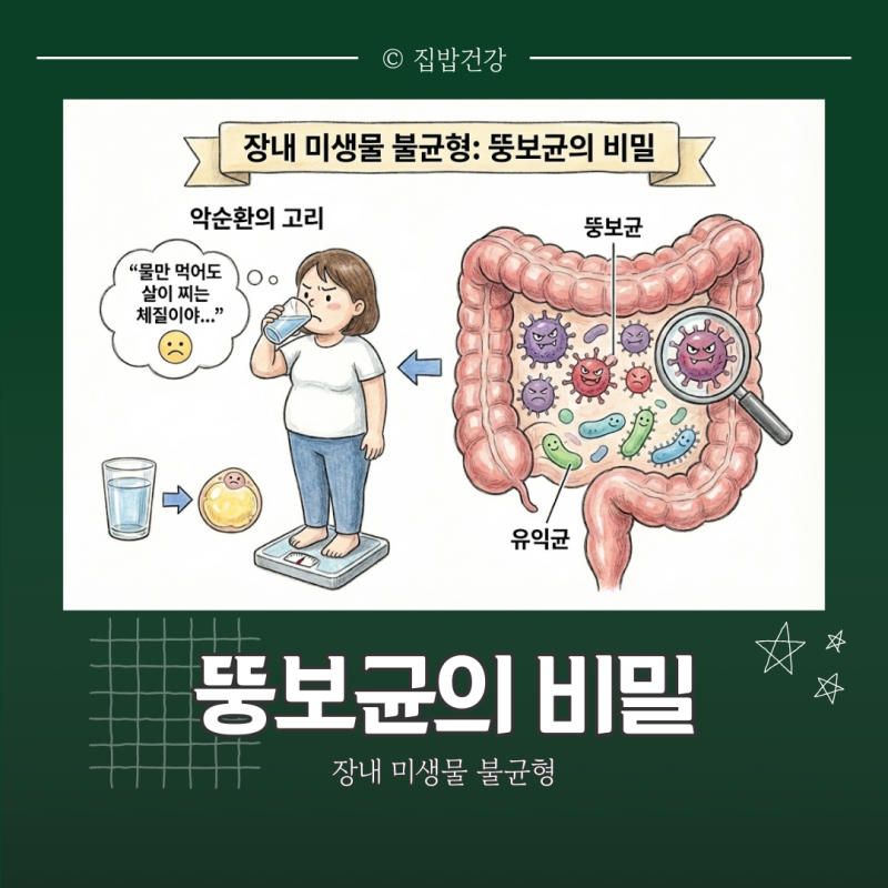 물만 먹어도 살찌는 이유? 뚱보균 자가진단과 없애는 법 3가지