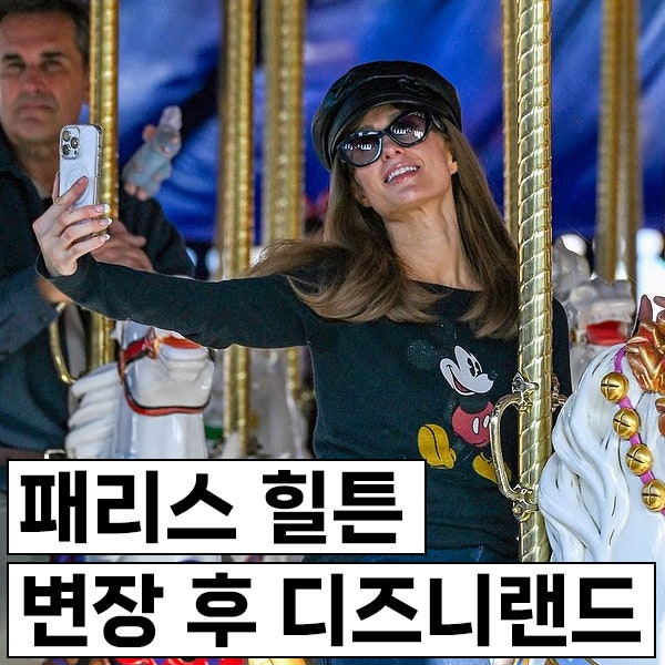 패리스 힐튼 갈색 가발 변장하고 디즈니랜드 포착, 니키 힐튼과 아이들도 함께