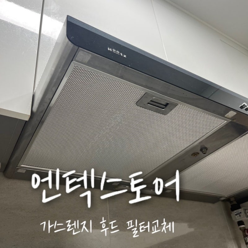 가스렌지 후드 깔끔하게 교체 후 관리해요! 꼭맞는 엔텍스토어 가스렌지 후드 필터망