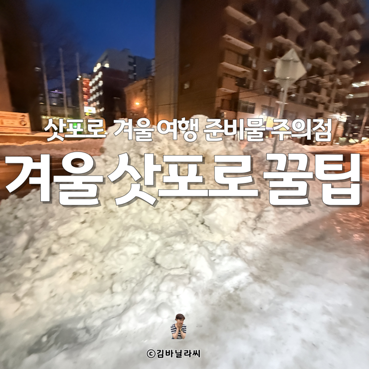  일본 홋카이도 삿포로 겨울 여행 꿀팁 주의점 준비물