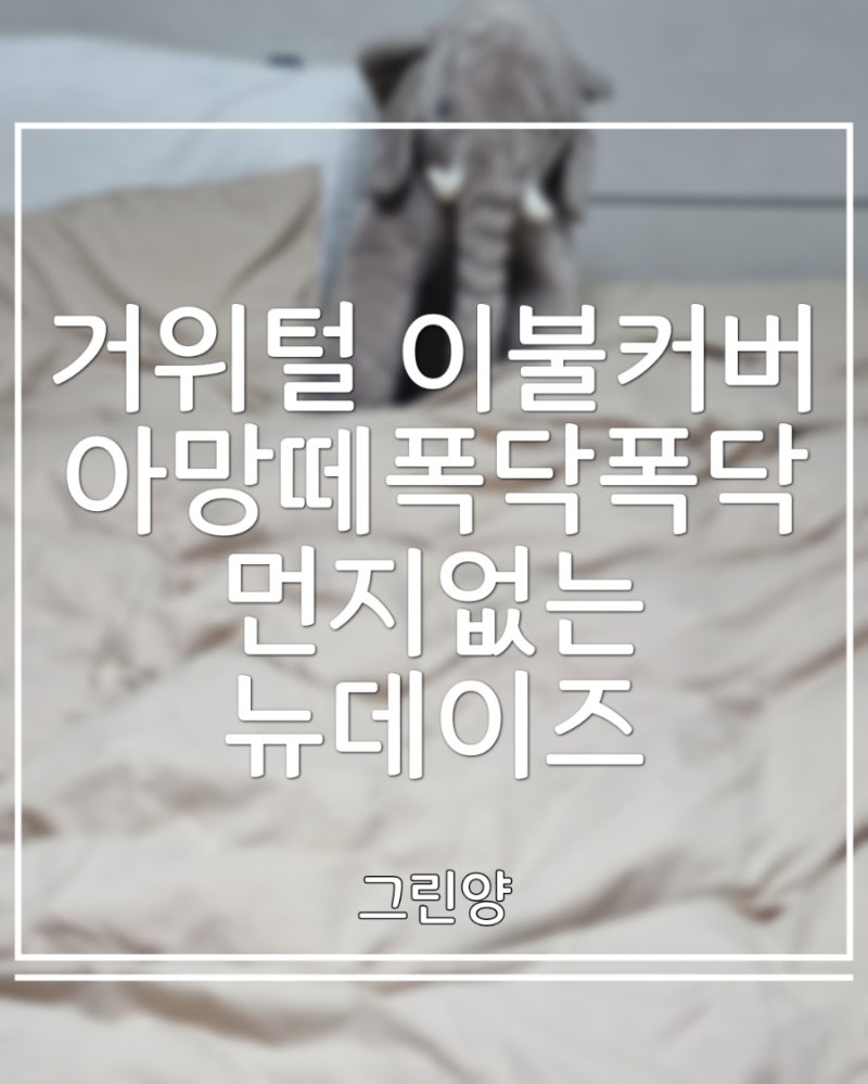 거위털 이불커버로 아망떼 폭닥폭닥 먼지없는 뉴데이즈 이불커버세트