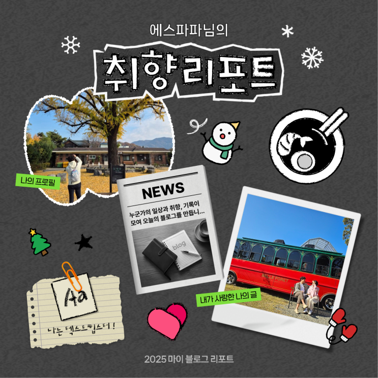  [2025 마이 블로그 리포트] 데이터로 채워보는 내 블로그 취향 리포트
