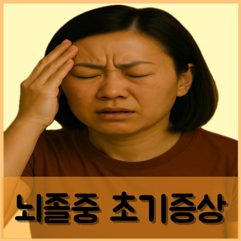 뇌졸중 초기증상 뇌경색 초기 전조 치료 증세