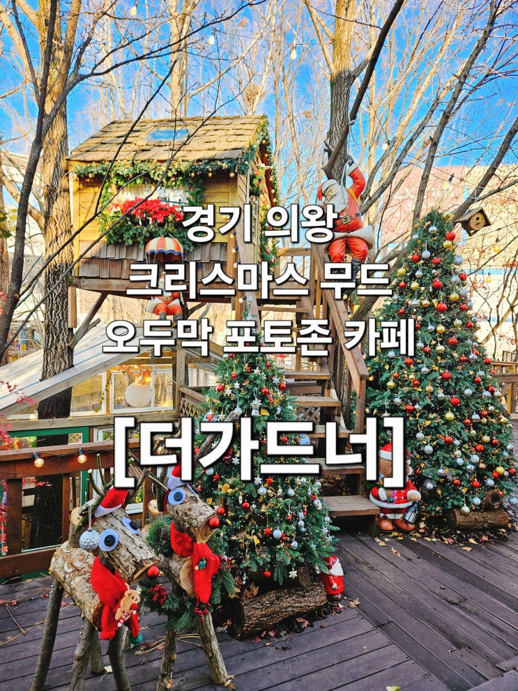  경기 의왕 크리스마스 무드 테라스 원두막 포토존 카페 '더가드너'