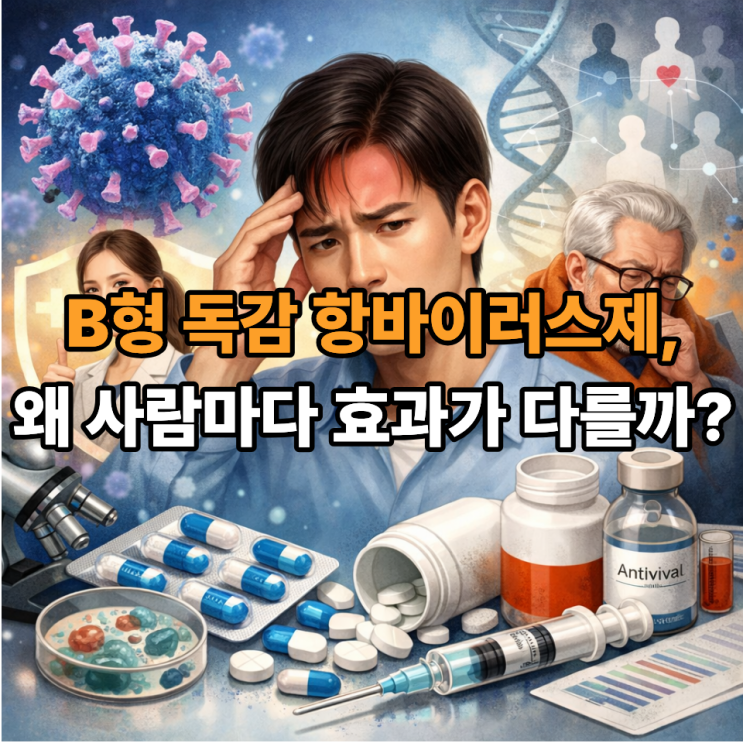  B형 독감 항바이러스제, 왜 사람마다 효과가 다를까?
