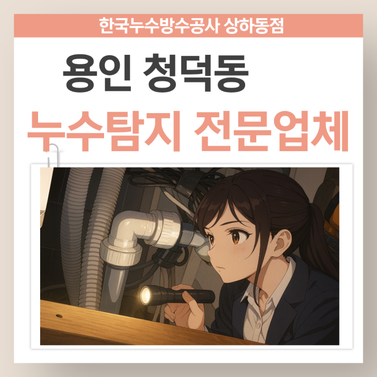  용인 누수탐지업체 청덕동 주택 아파트 전문 "한국누수방수공사 상하동점"