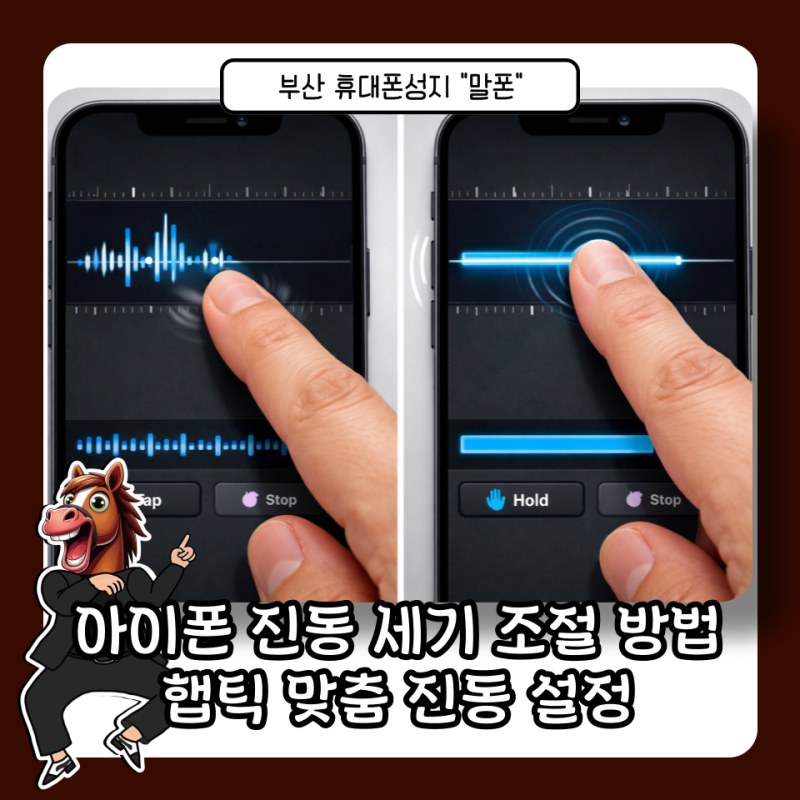 아이폰 진동 세기 조절 방법 햅틱 맞춤 진동 설정
