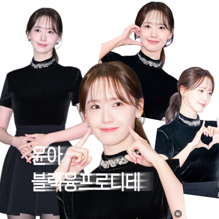  보석이 따로 필요 없겠네 윤아 블랙 미니 드레스 가격은?